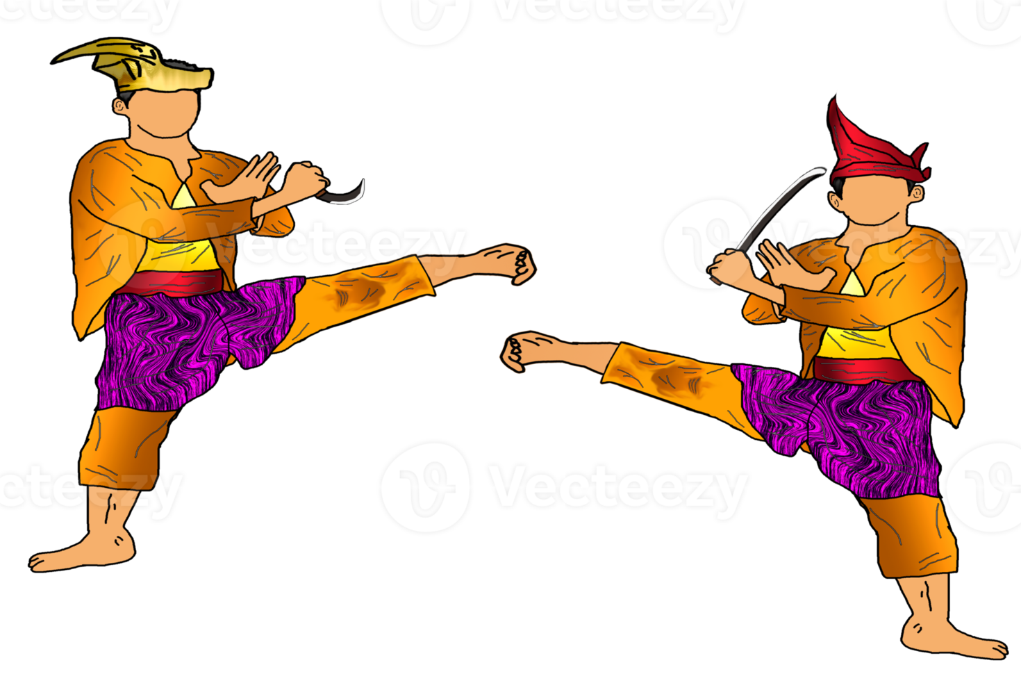 Silat Warrior Movement With Weapon 22924939 PNG