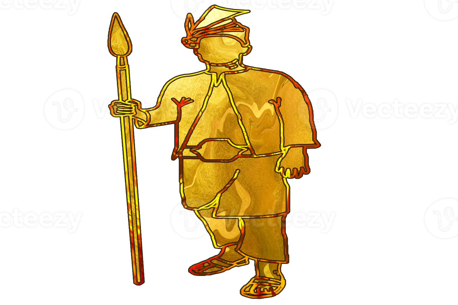 silat-warrior-doing-dance-silat-with-spear-17891533-png