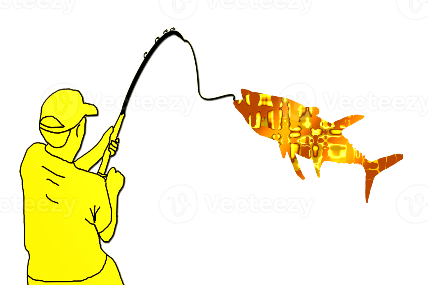 visvangst is de werkzaamheid van proberen naar vangst vis png