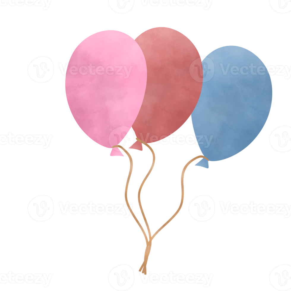 Watercolor Balloon for Decorations png