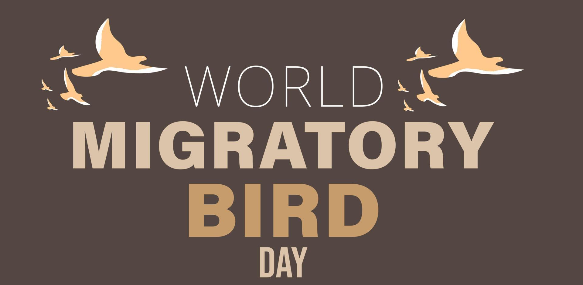 World Migratory Bird Day. Template for background, banner, card, poster. vector illustration.