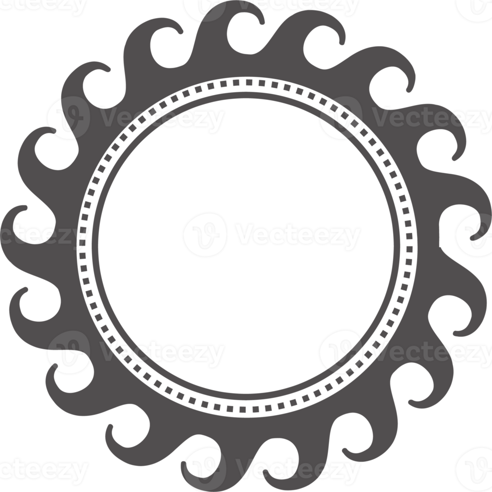 Circle Greek frame. Round meander border. Decoration elements pattern png