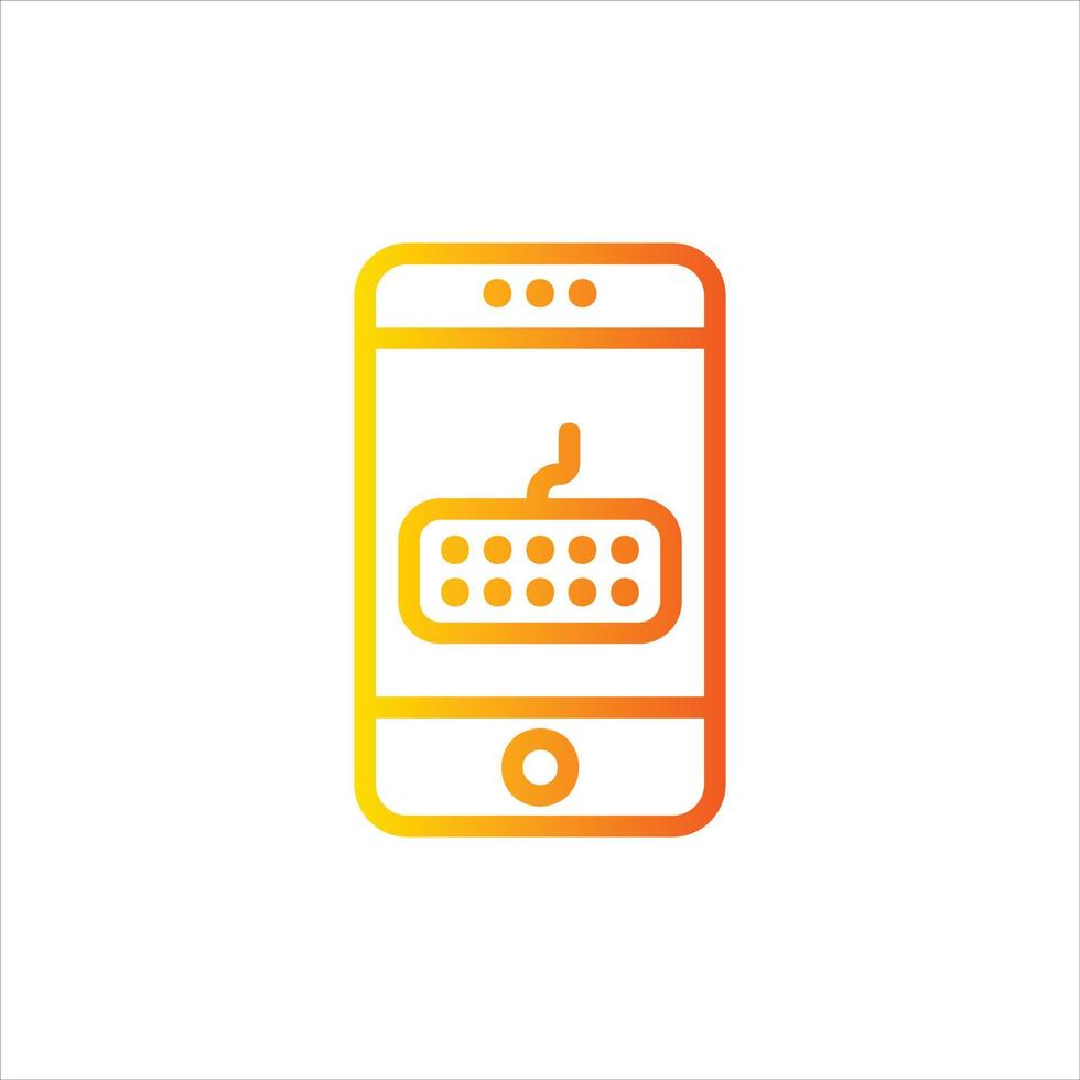 keyboard icon with isolated vektor and transparent background vector