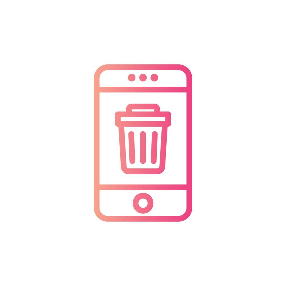 delete icon with isolated vektor and transparent background vector