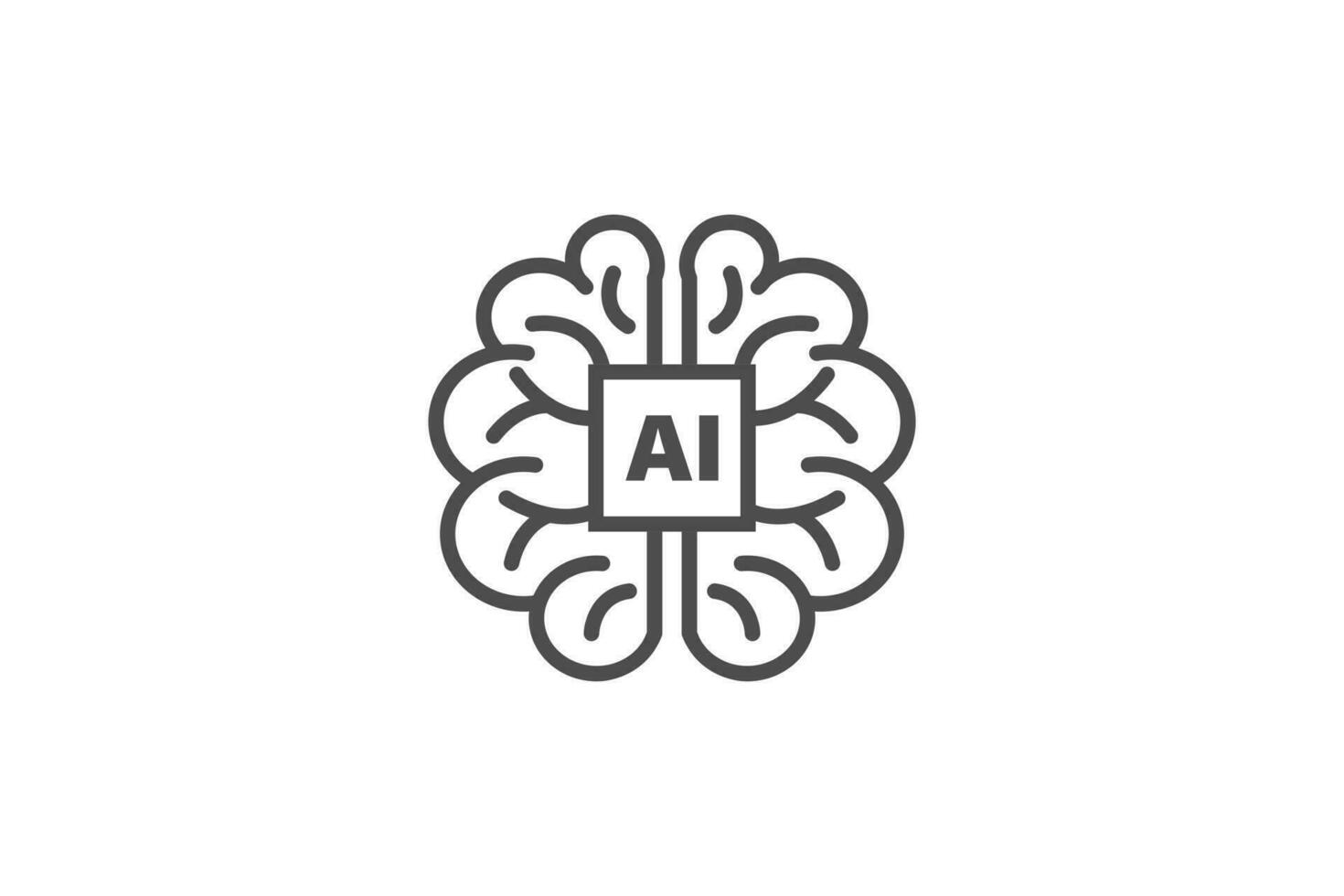 artificial inteligencia ai icono vector diseño