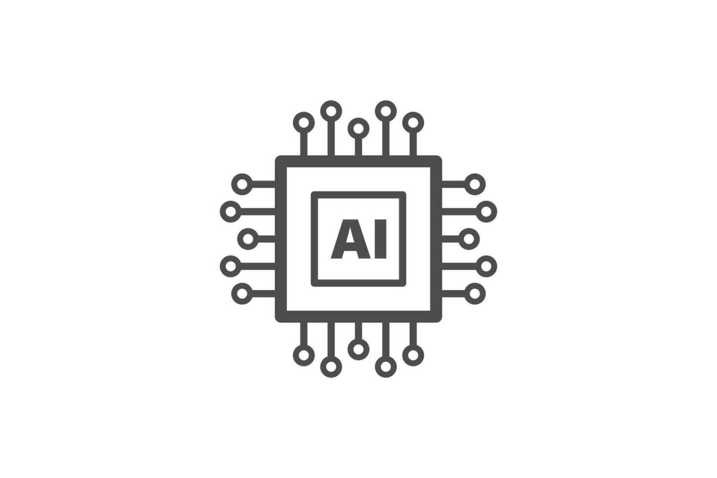 Artificial intellegence AI icon vector design