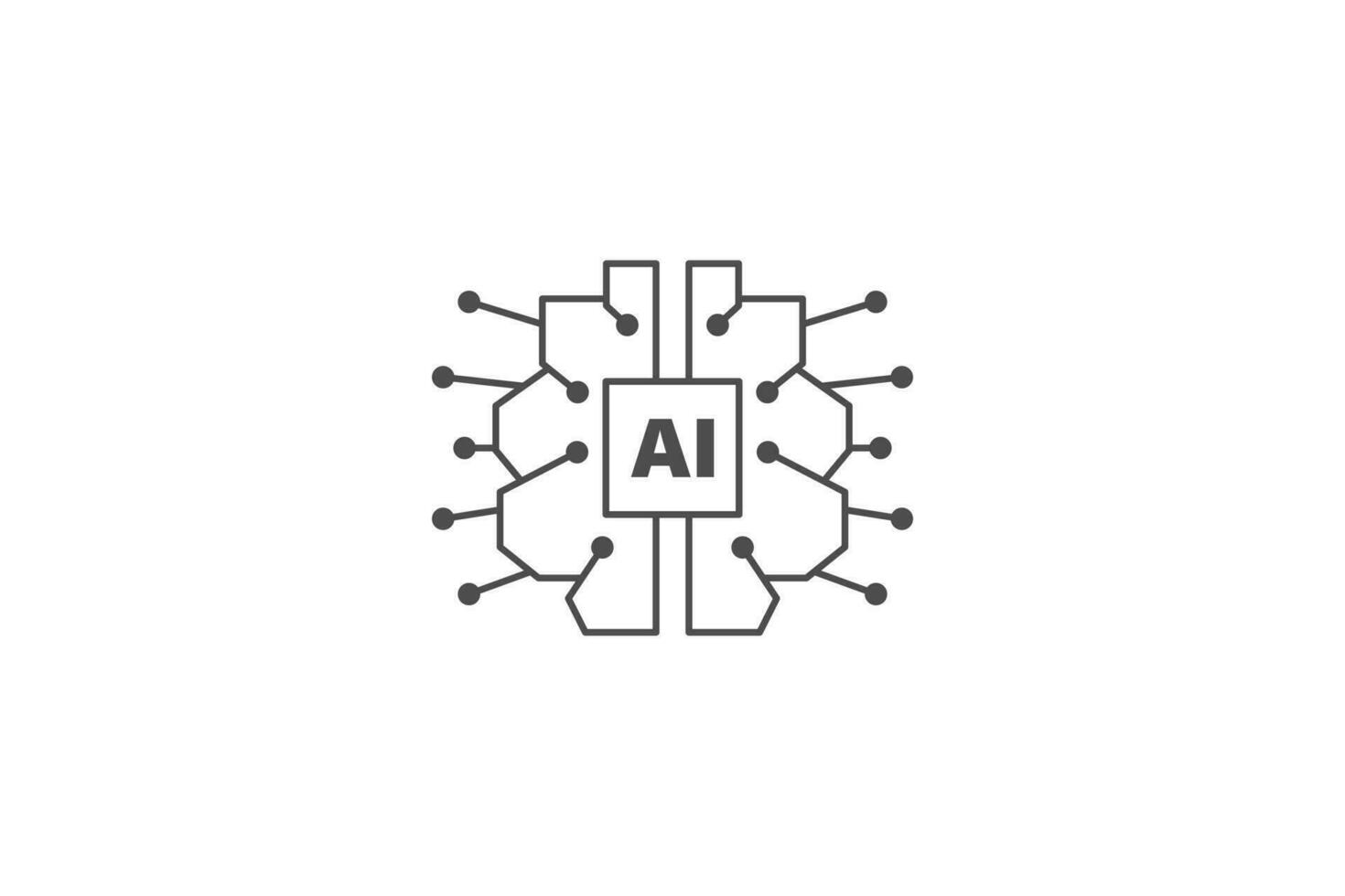Artificial intellegence AI icon vector design
