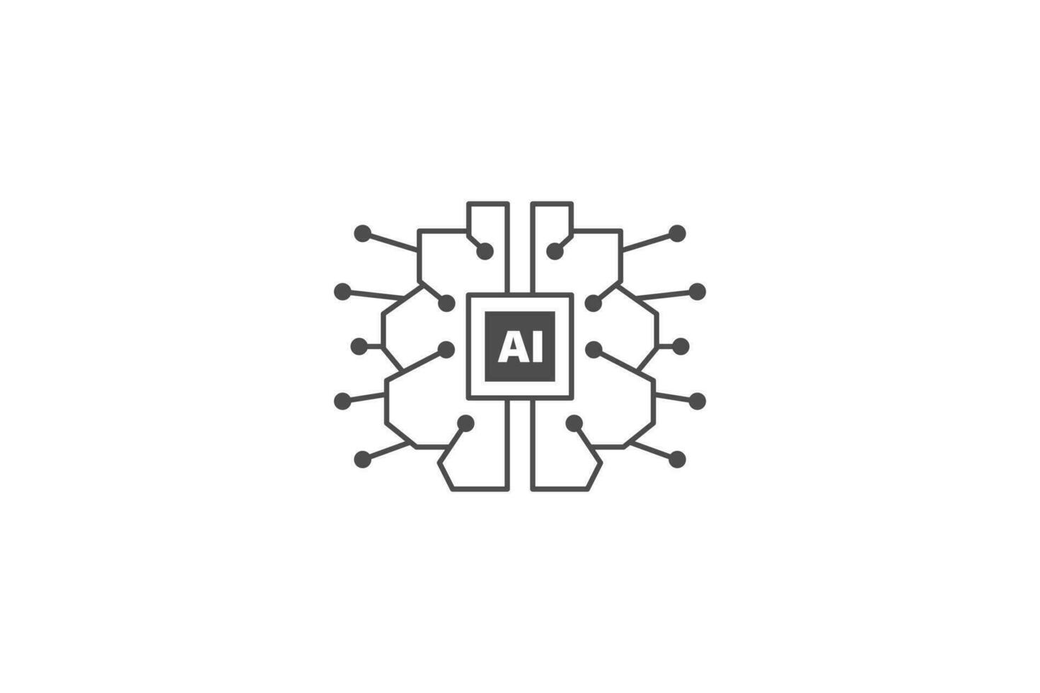 Artificial intellegence AI icon vector design