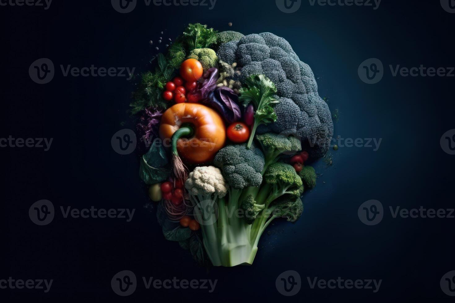Artistic vegetable symbolizing healthy nutrition and wholesome choices, . photo
