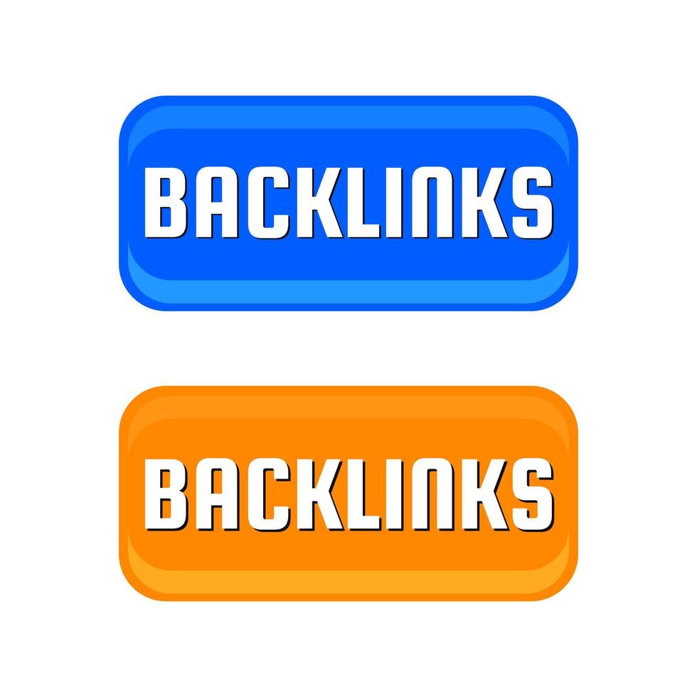 Backlink SEO Websites Linking Button Icon Label Design Vector