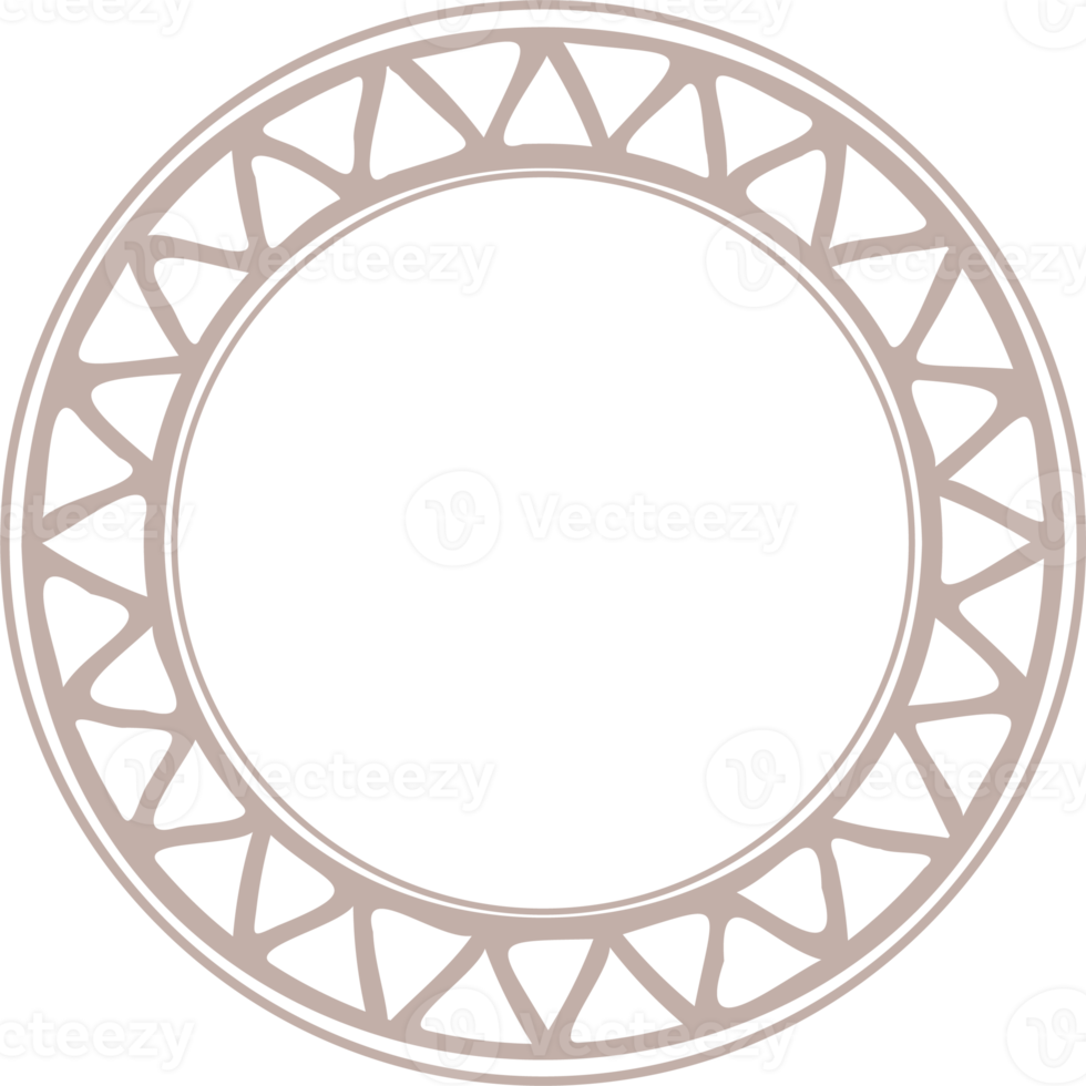 círculo grego quadro. volta meandro fronteira. decoração elementos padronizar png