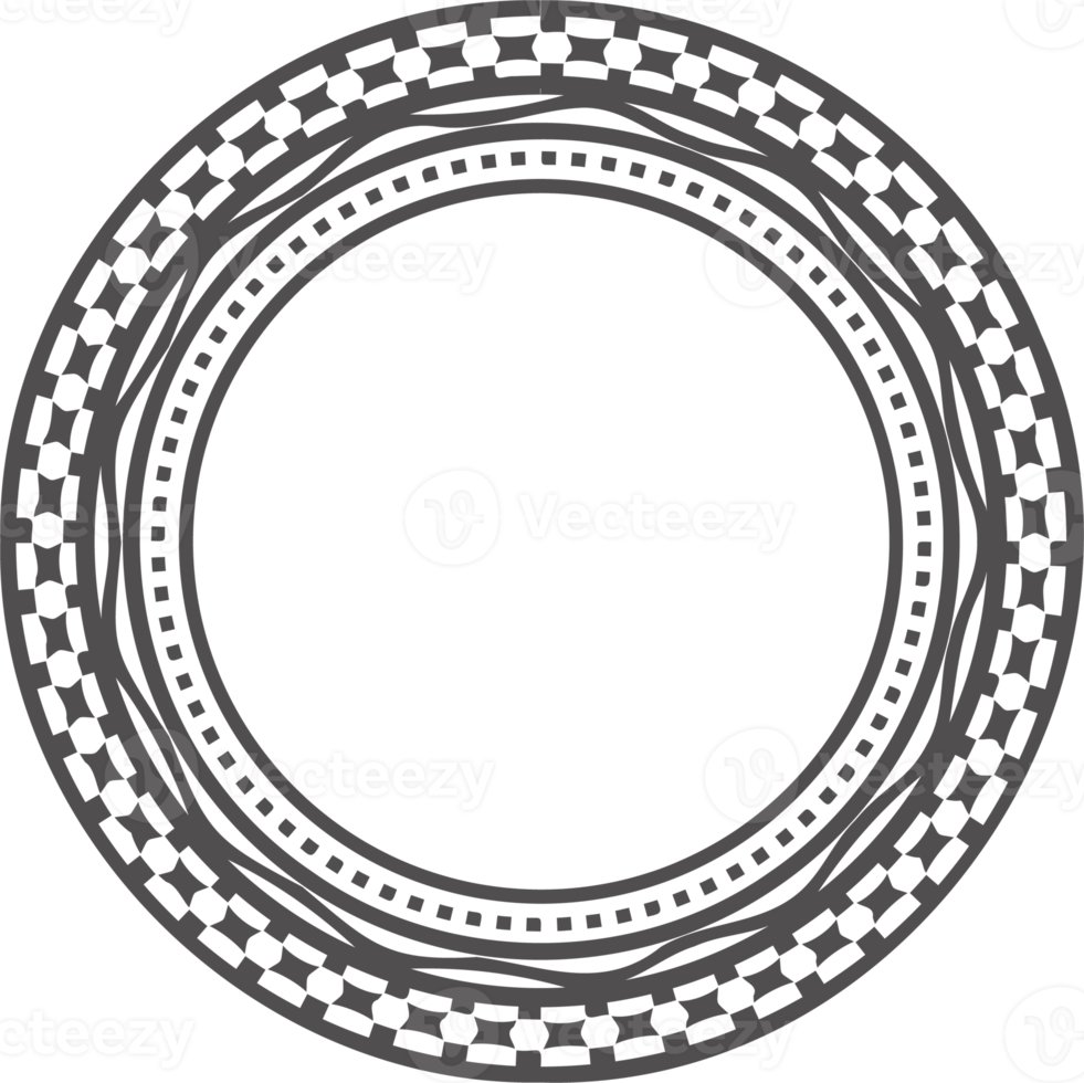 Kreis griechisch rahmen. runden Mäander Grenze. Dekoration Elemente Muster png