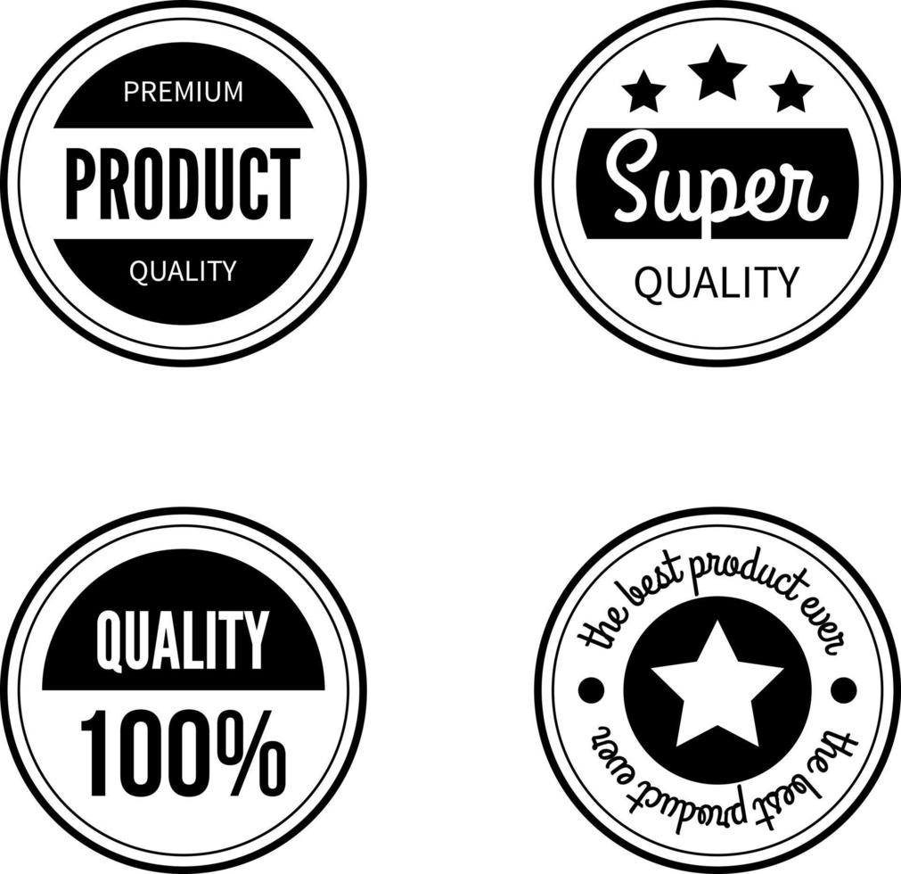 Vector Pack Of Retro Labels For Products