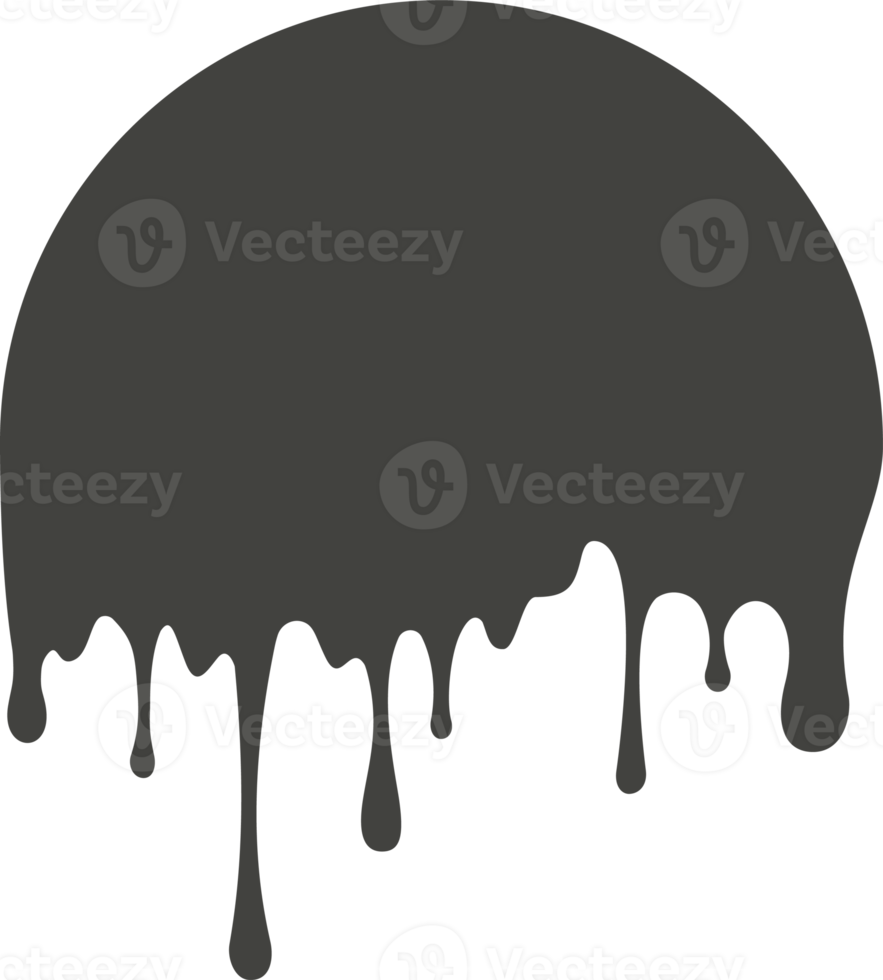 smält droppa i cirkel form. droppar av flytande choklad, grädde eller måla. stänk av svart klick för logotyp och ram png