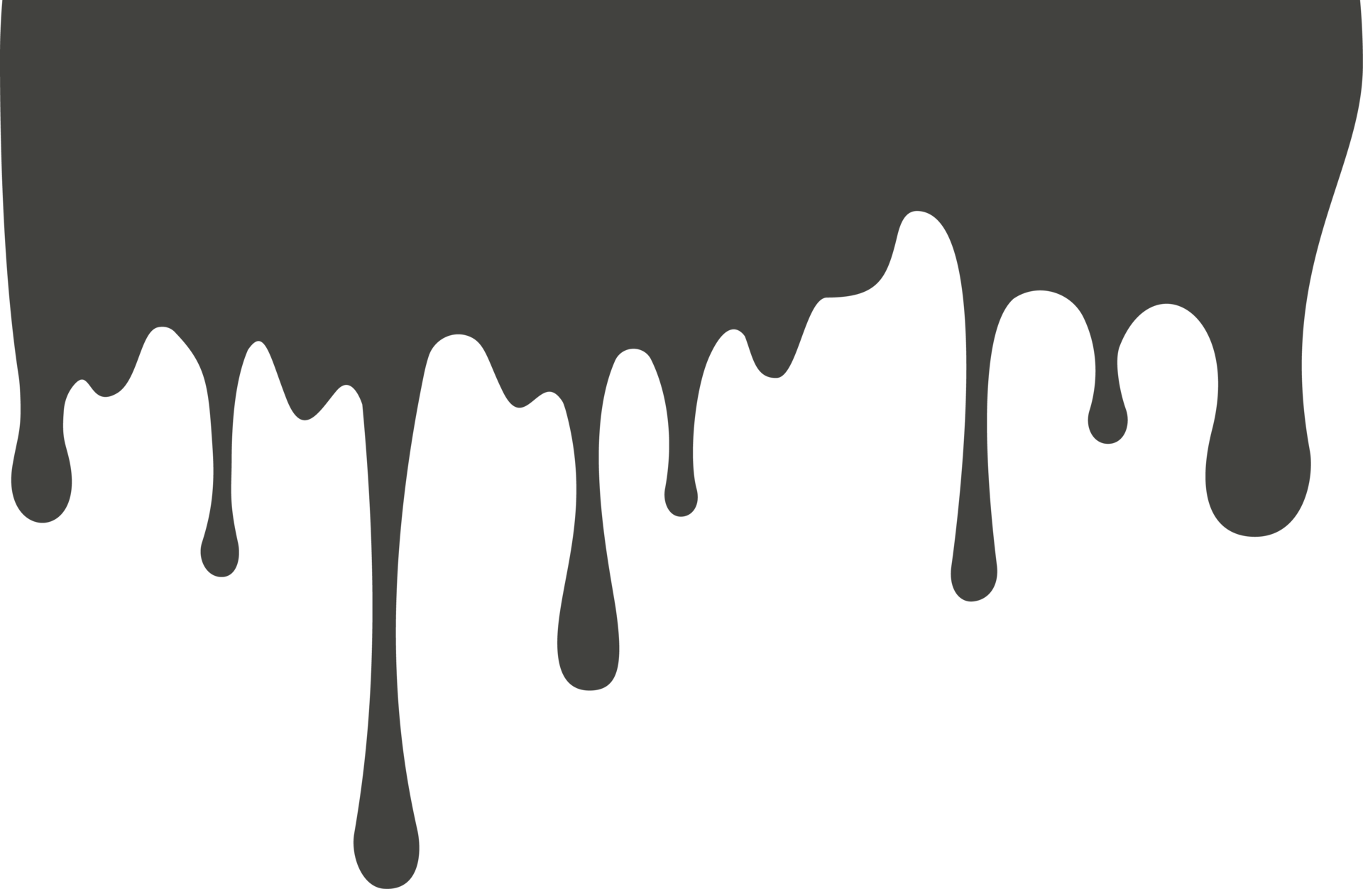 Melted drips and liquid paint drops. Current chocolate, ink, honey or
