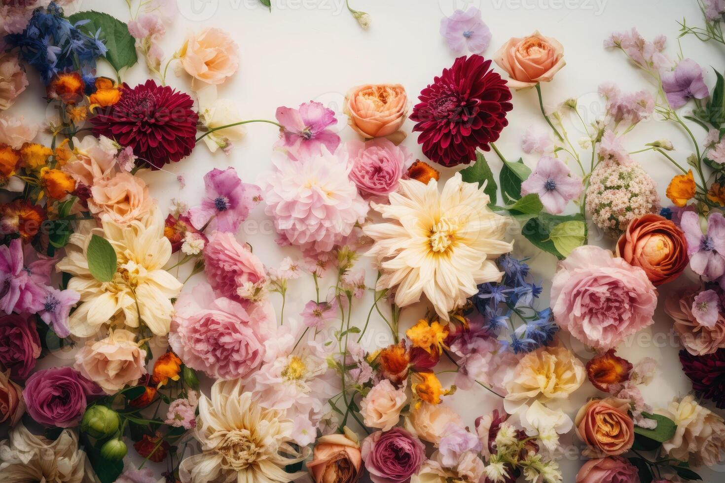 Colorful flower bouquet. Floral background. photo