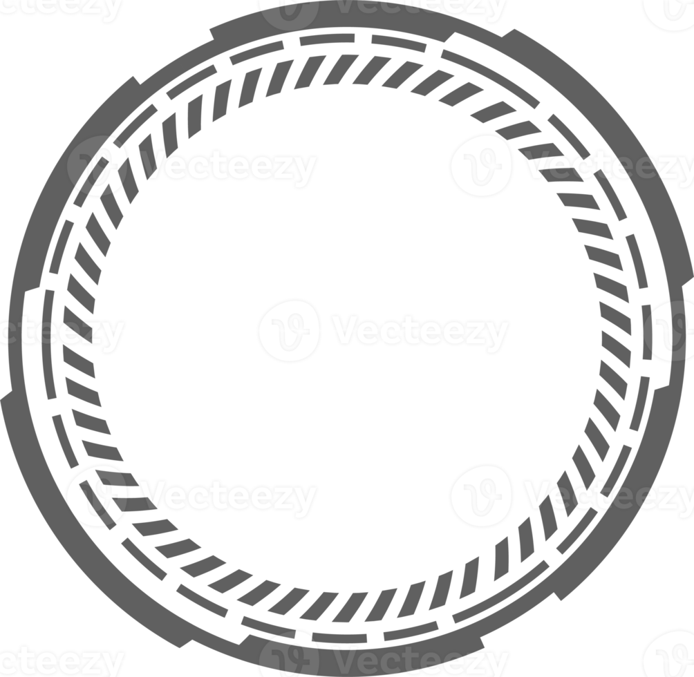 hud futuristisch Element. abstrakt optisch Ziel. Kreis geometrisch gestalten zum virtuell Schnittstelle und Spiele. Kamera Sucher zum Scharfschütze Waffe png