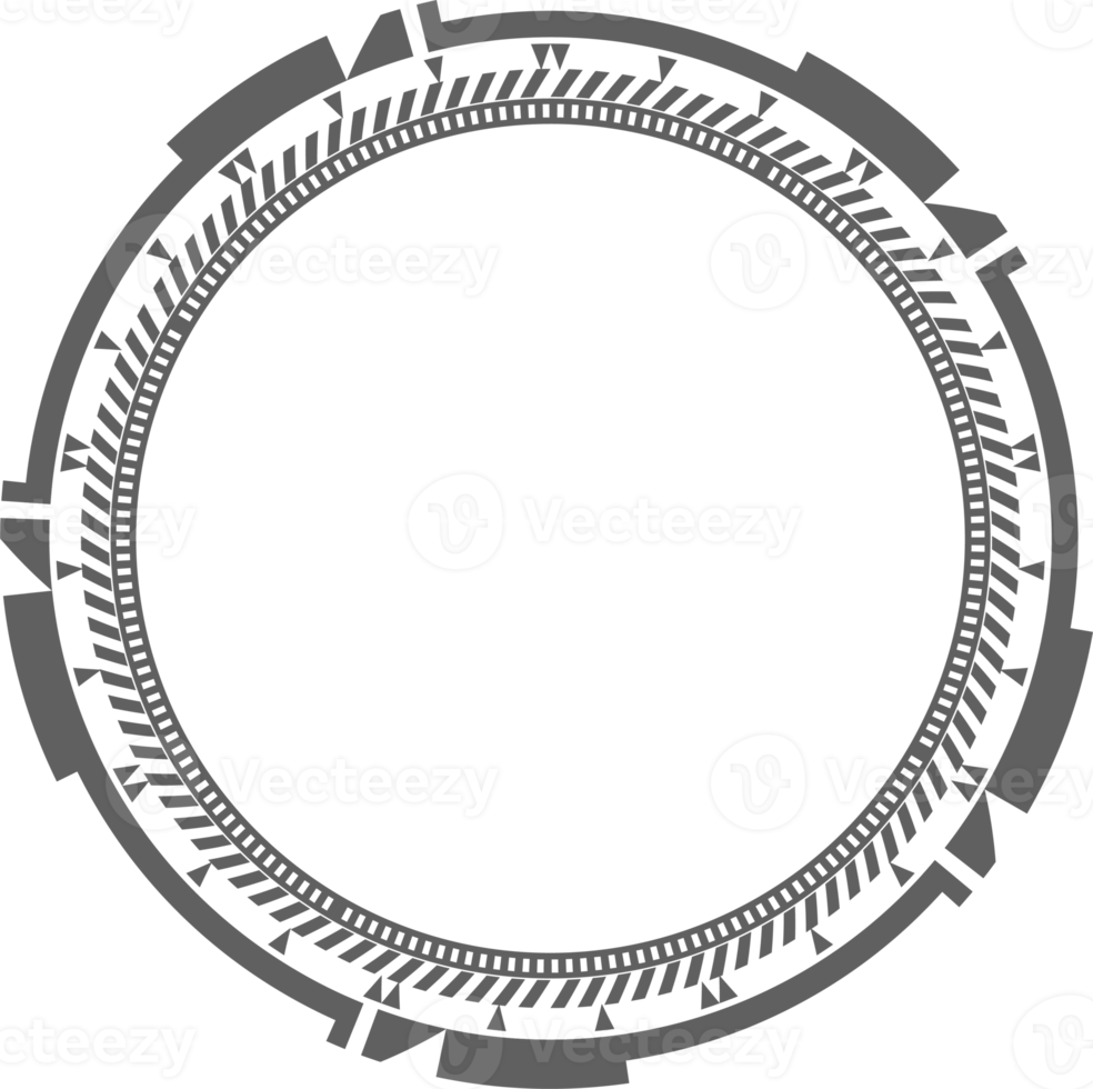 hud trogen element. abstrakt optisk syfte. cirkel geometrisk form för virtuell gränssnitt och spel. kamera sökare för prickskytt vapen png