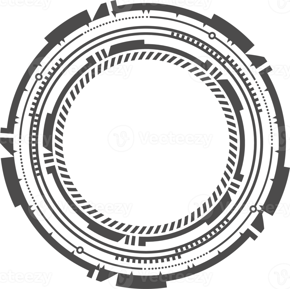 hud futuriste élément. abstrait optique but. cercle géométrique forme pour virtuel interface et Jeux. caméra viseur pour tireur d'élite arme png