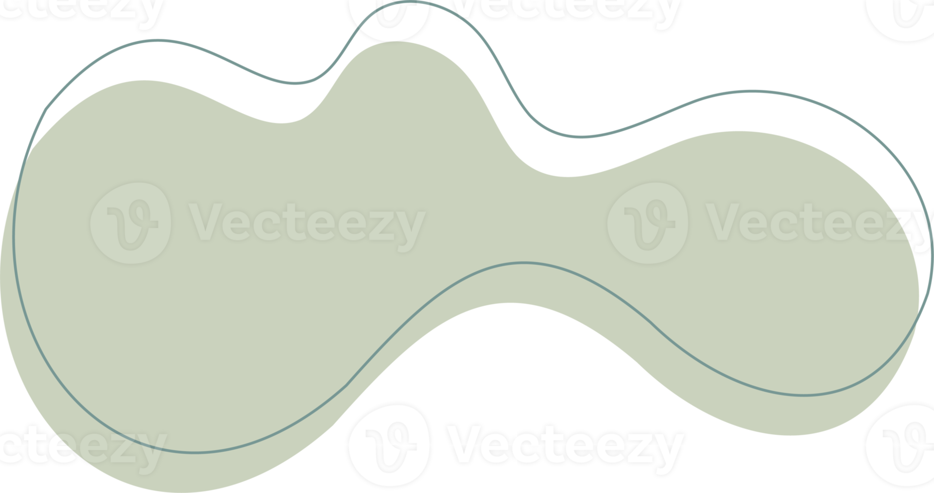 vert biologique forme. abstrait amibe taches dans minimal branché conception avec contour cercles. formes pour affiche récit cadres png