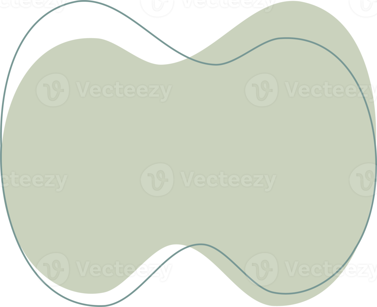 verde biologico forma. astratto ameba macchie nel minimo di moda design con schema cerchi. le forme per manifesto storia montatura png