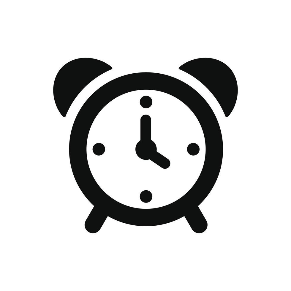 Alarm clock icon isolated on white background vector