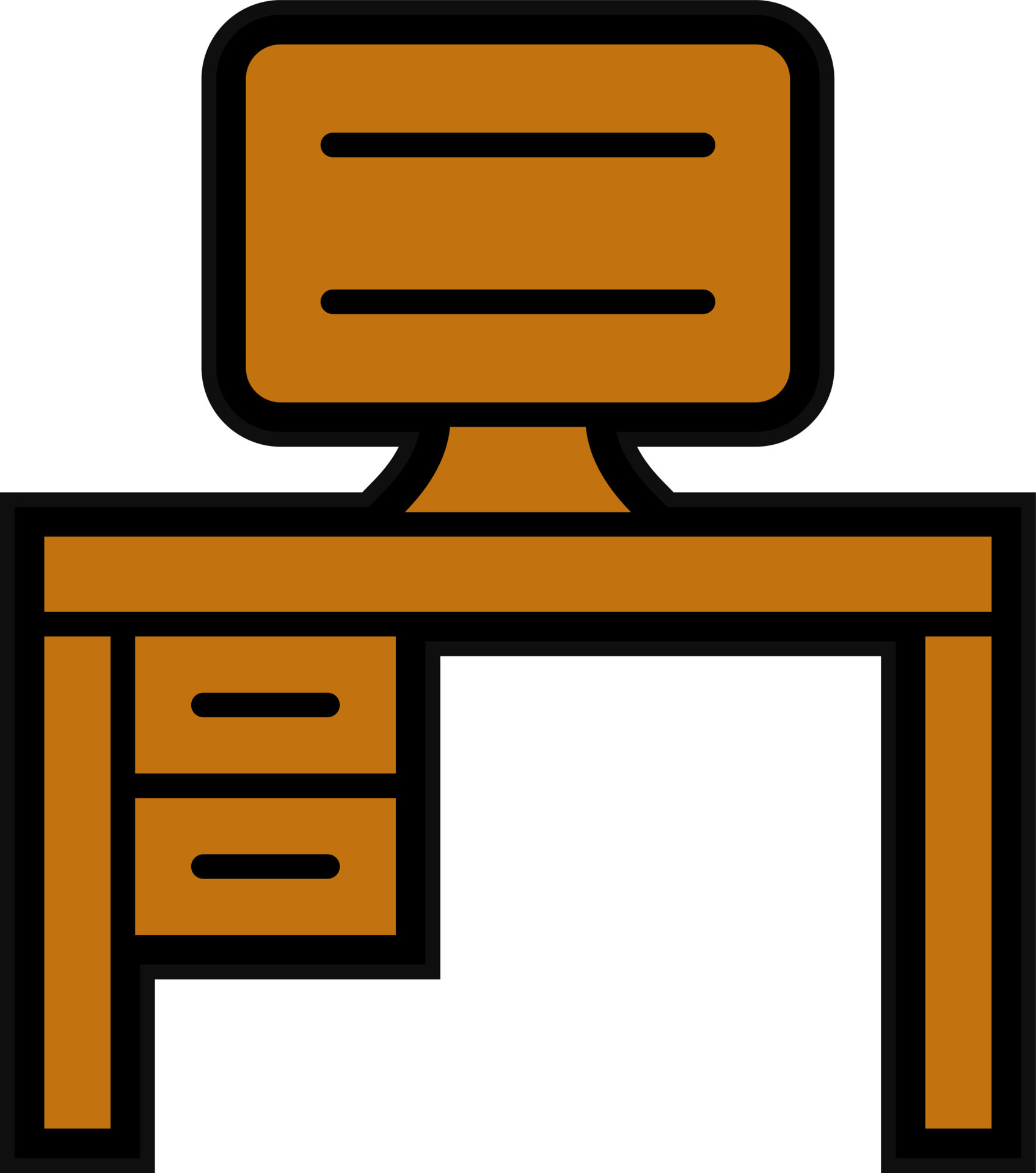 Computer Table Vector Icon Design 22926446 Vector Art at Vecteezy