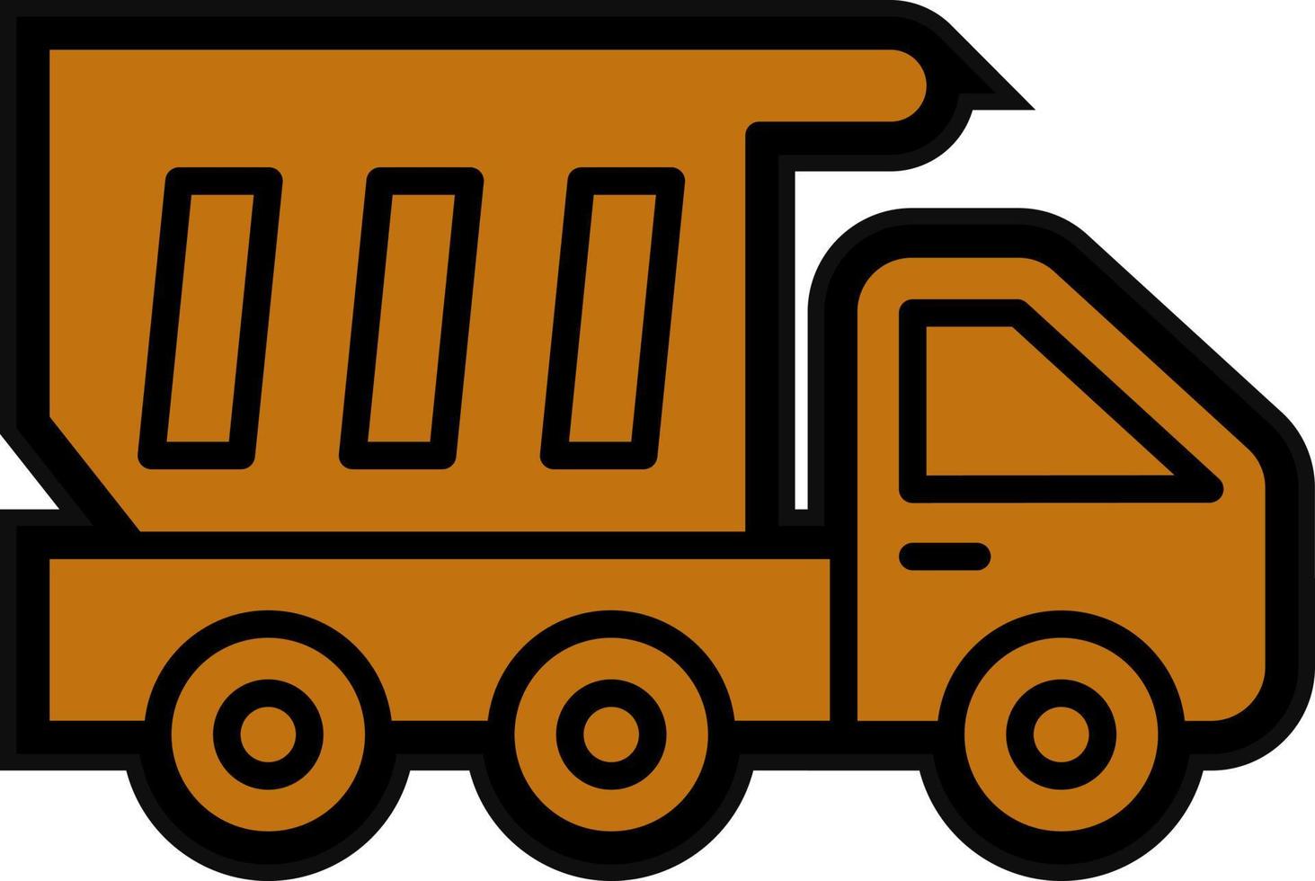 Dump Truck Vector Icon Design