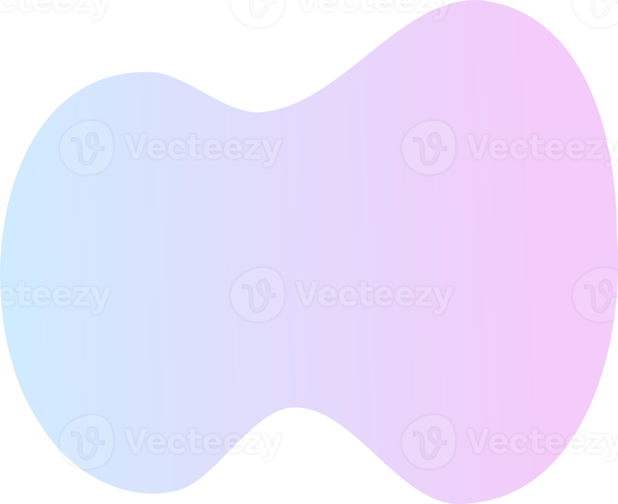 Abstract fluid shape. Gradient liquid element. Amoeba splash design png