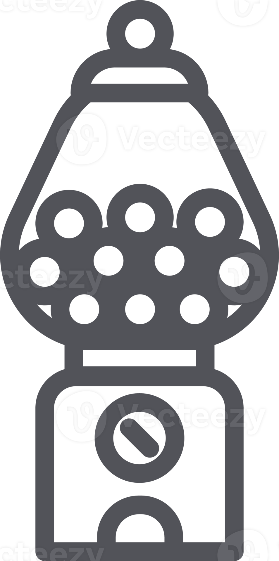 Gumball machine line icon. Retro vending dispenser for candies and