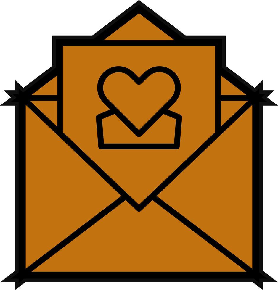 diseño de icono de vector de carta de amor