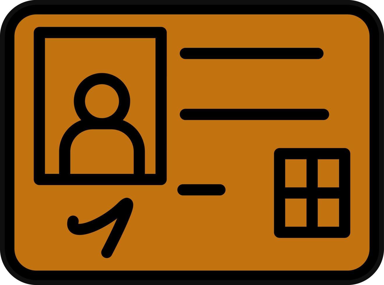 ID Card Vector Icon Design
