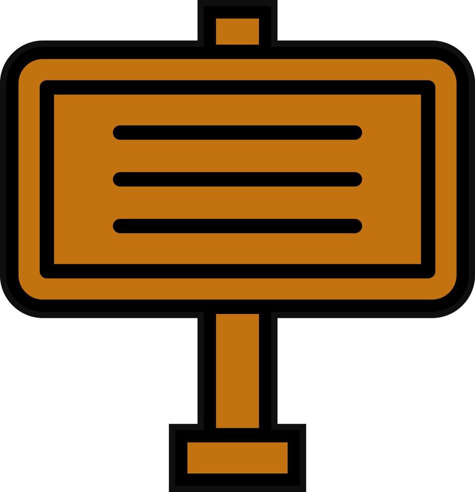 Signboard Vector Icon Design
