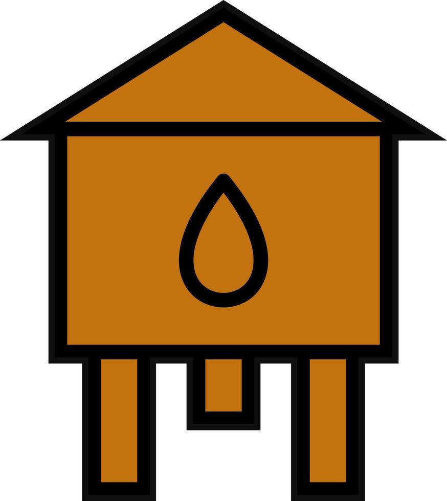 Water Tower Vector Icon Design