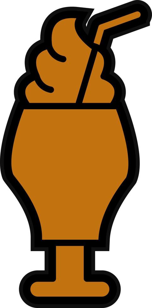 Milkshake Vector Icon Design