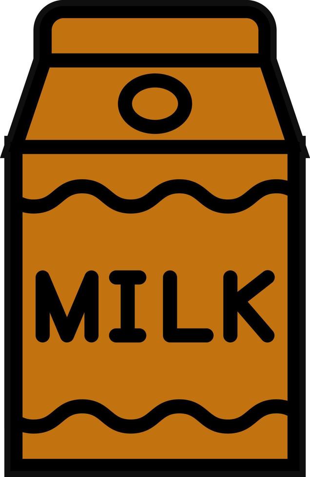 Leche caja de cartón vector icono diseño