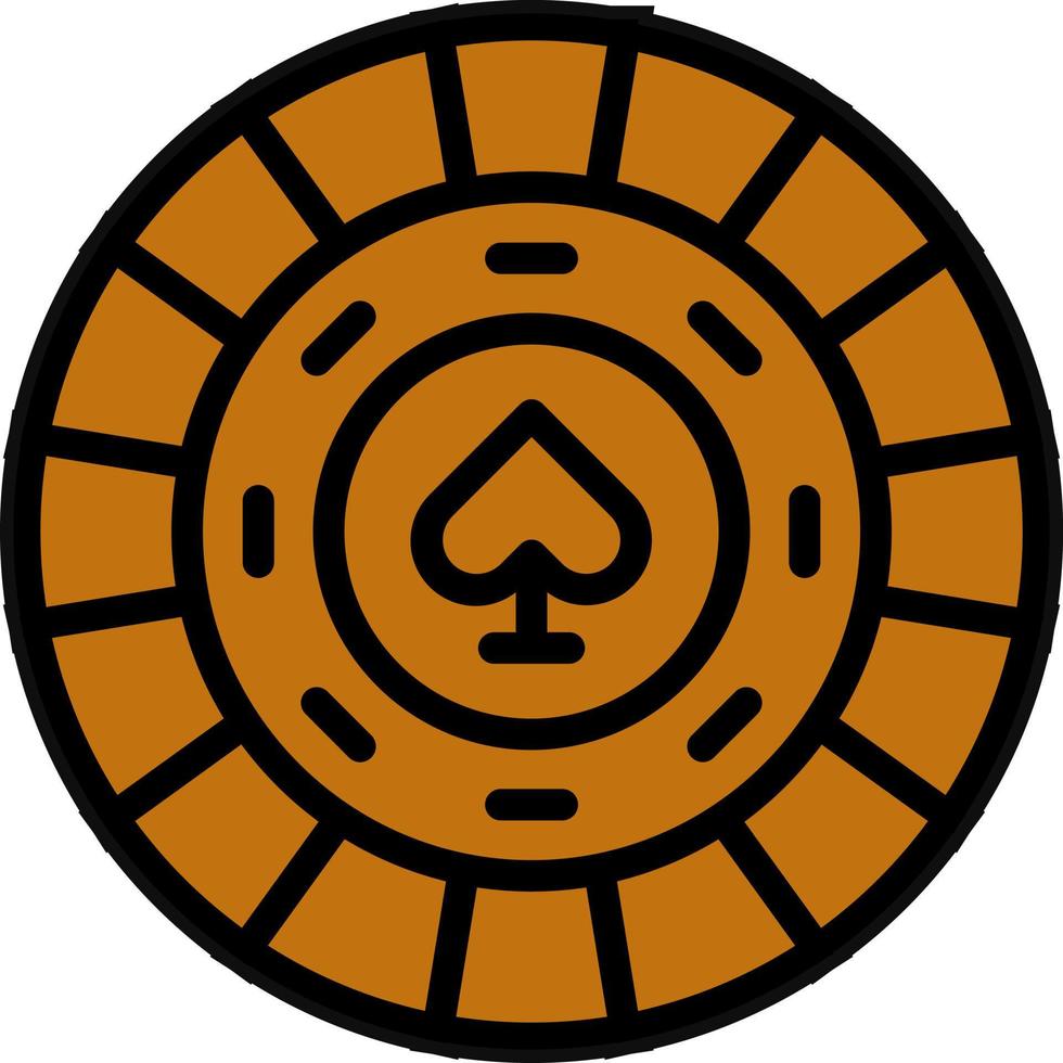 Poker Chip Vector Icon Design
