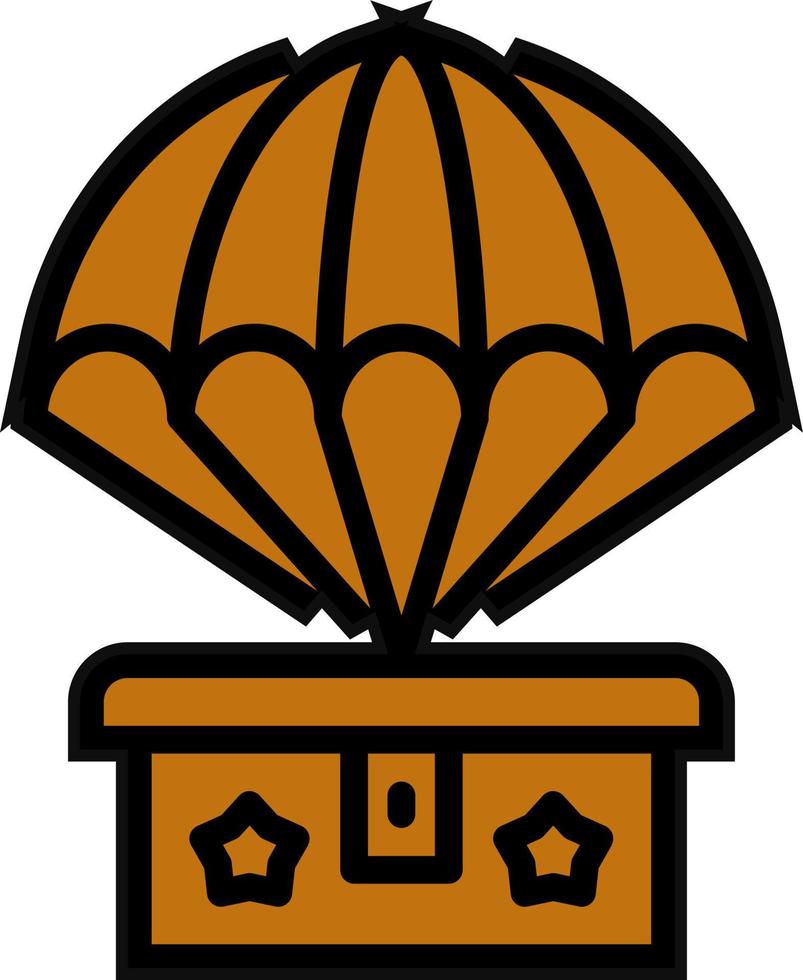 Army Parachute Vector Icon Design