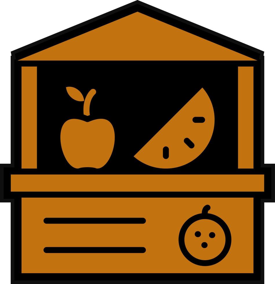 Fruit Cart Vector Icon Design