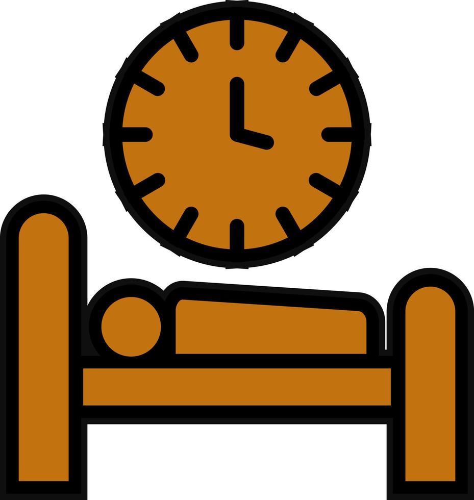 diseño de icono de vector de tiempo de cama