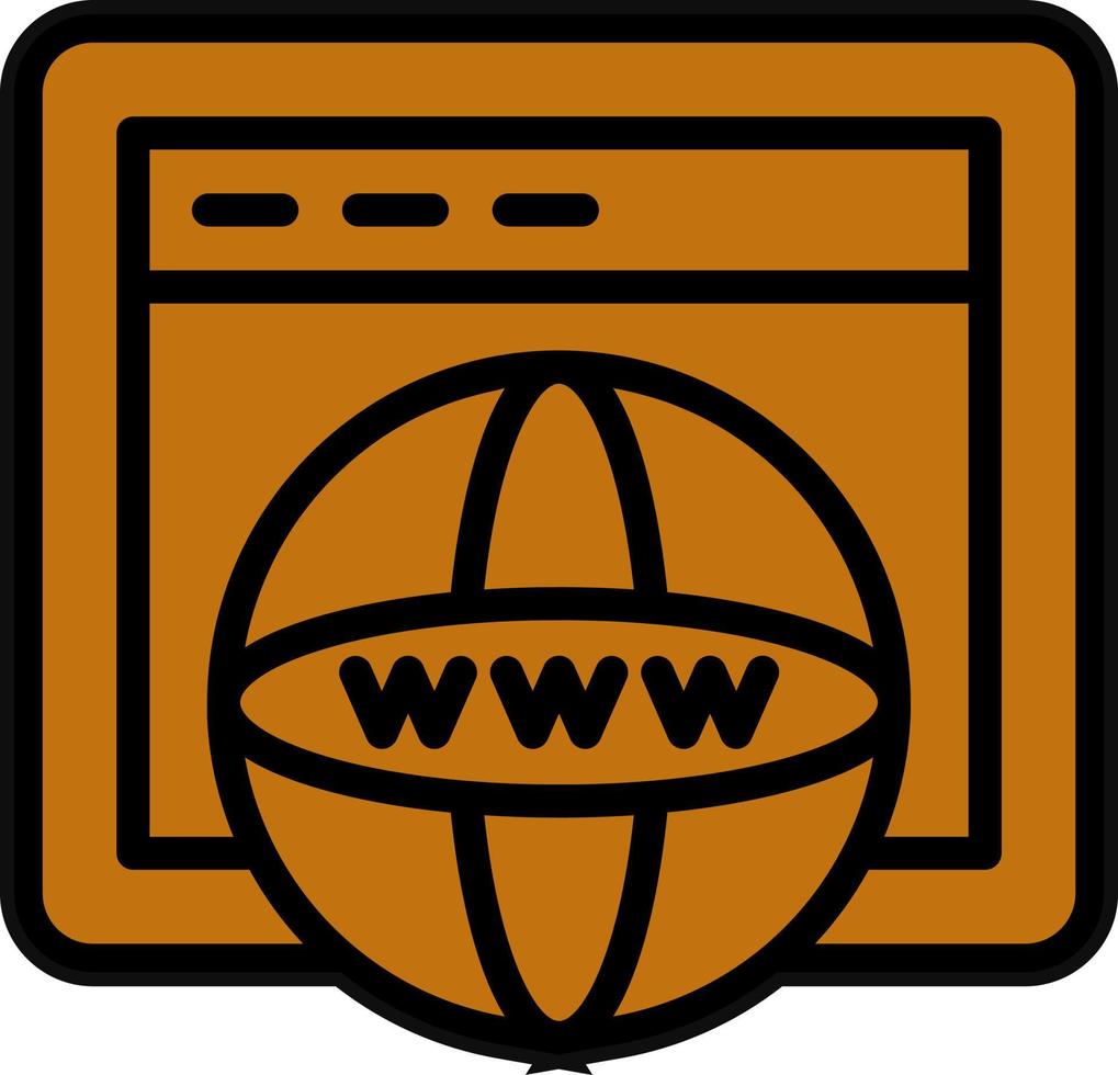 diseño de icono de vector de www