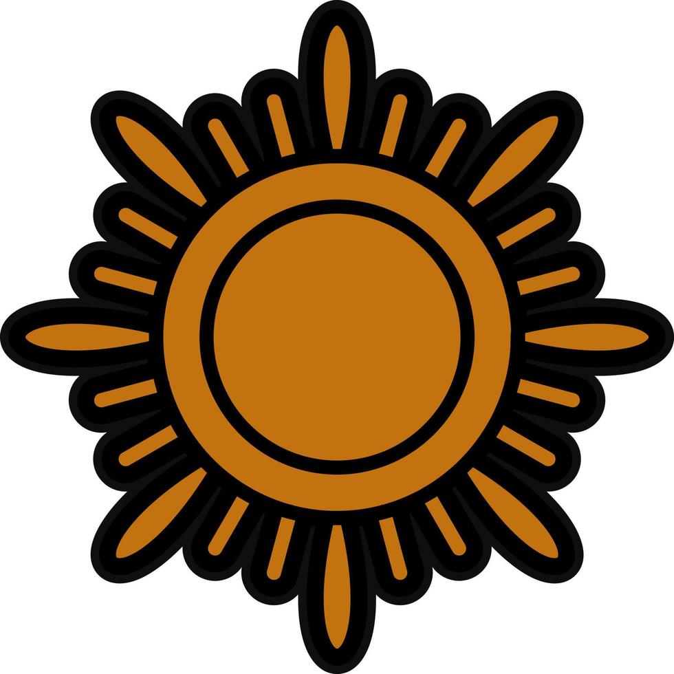 diseño de icono de vector de sol