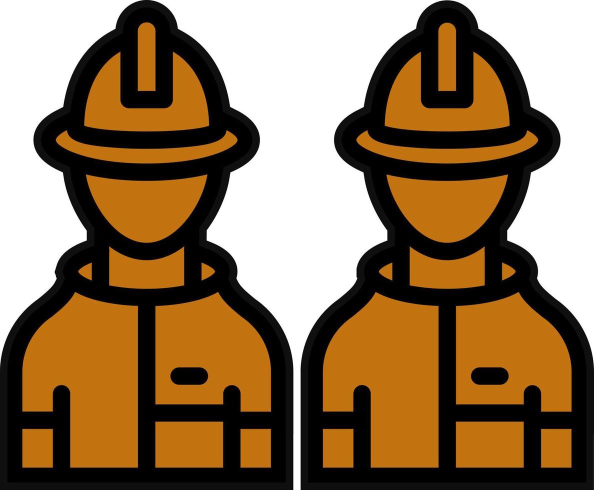 Firefighter Team Vector Icon Design