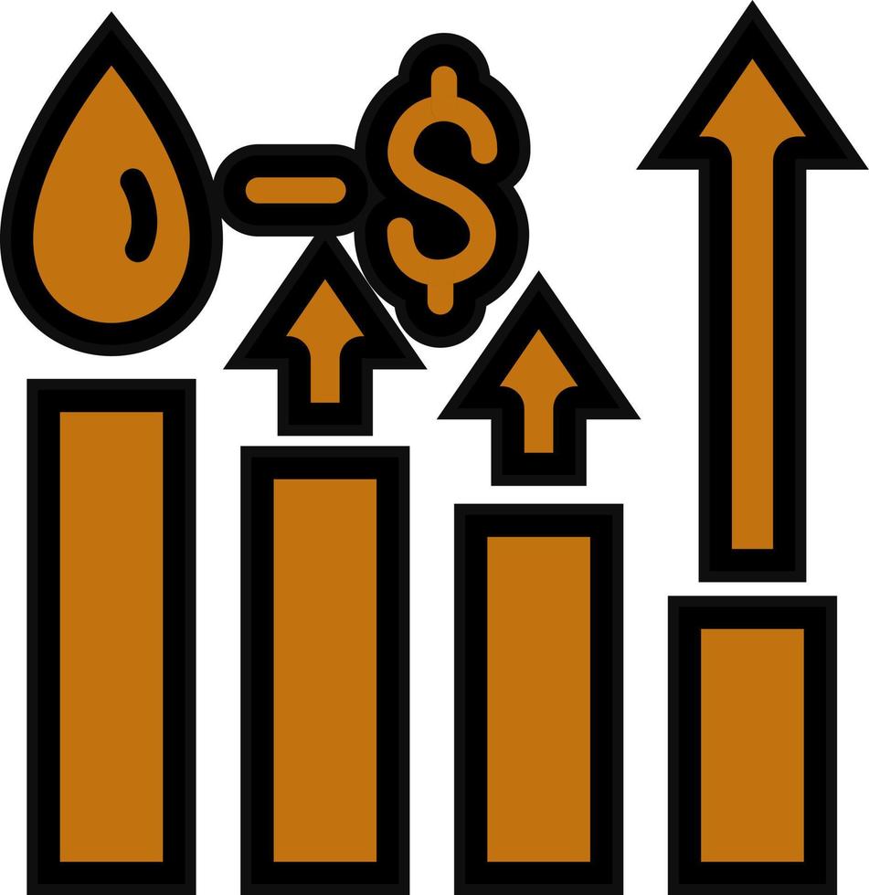 Oil Price Increase Vector Icon Design