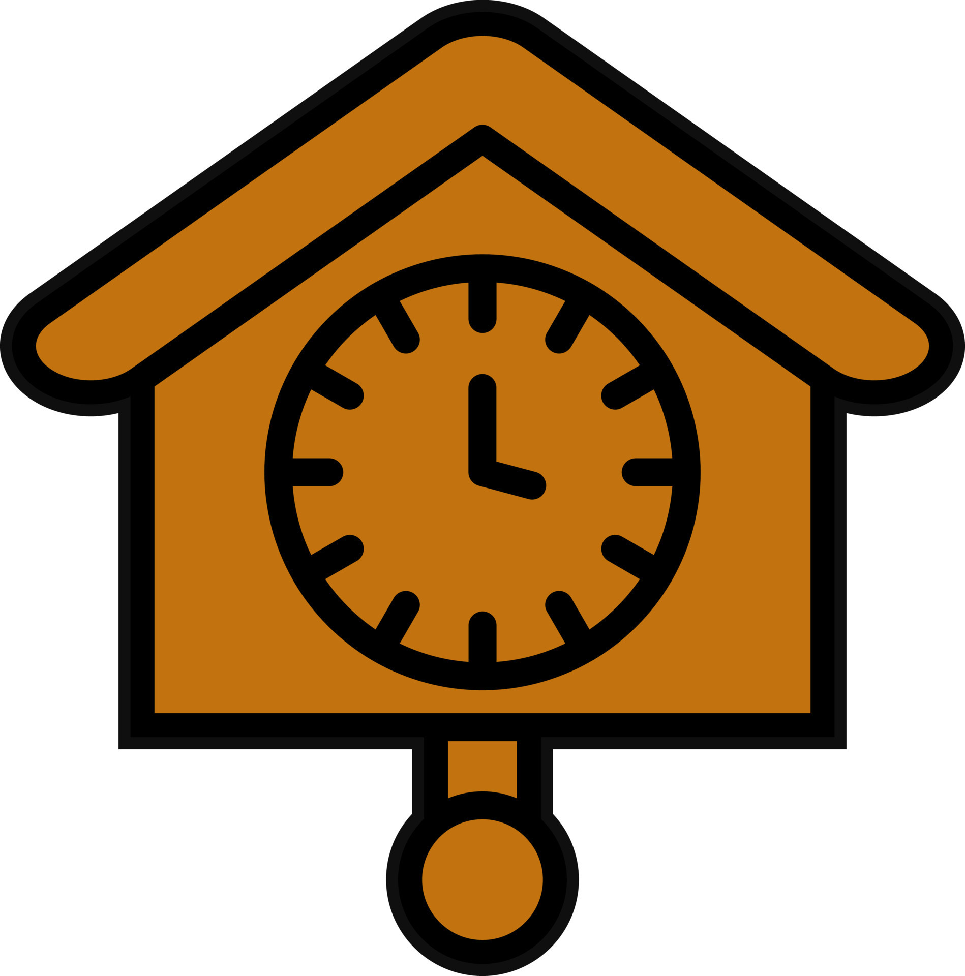 Cuckoo Clock Vector Icon Design 22926856 Vector Art at Vecteezy