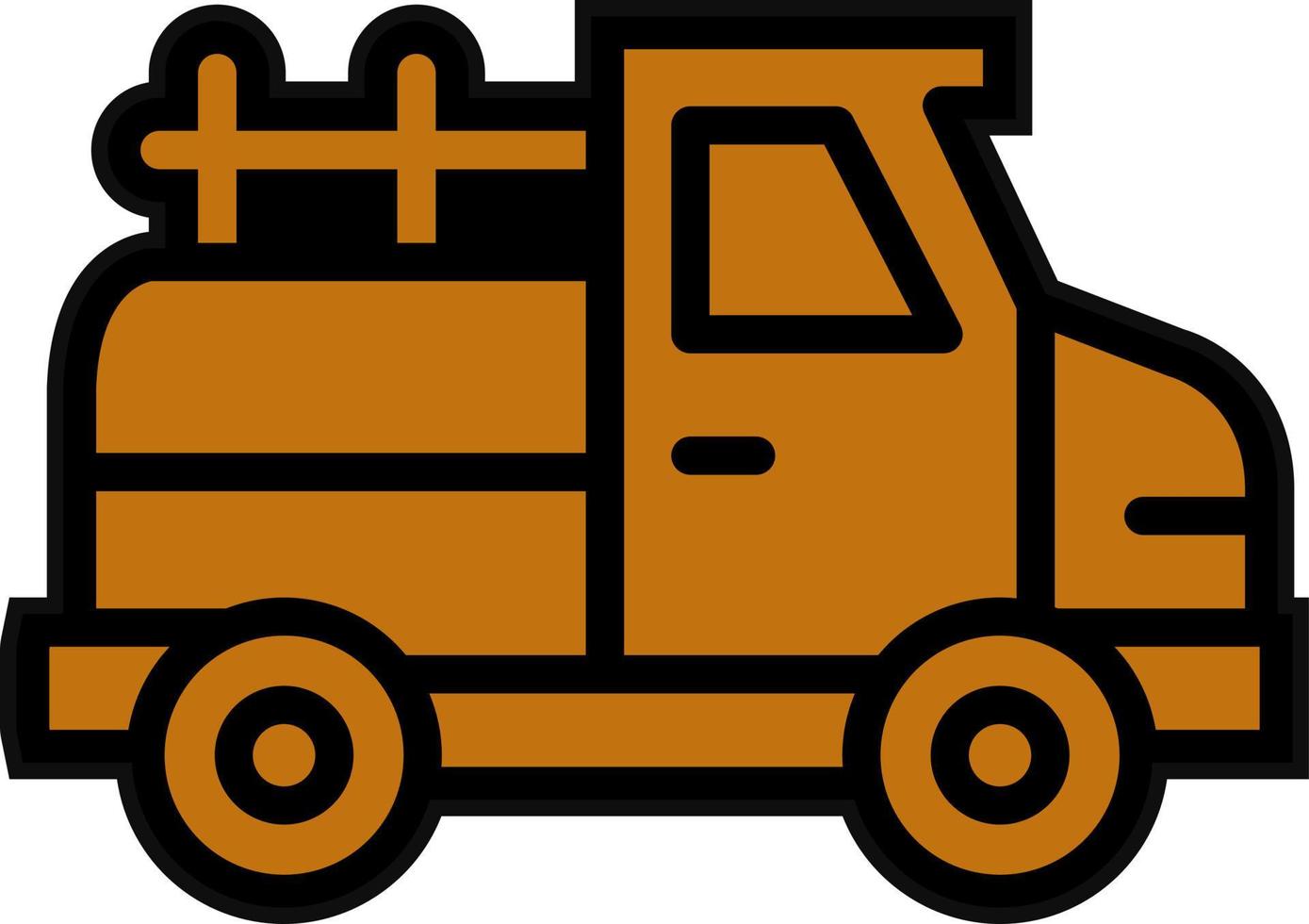 Pickup Truck Vector Icon Design