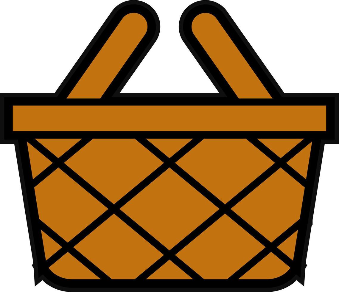 Picnic Basket Vector Icon Design