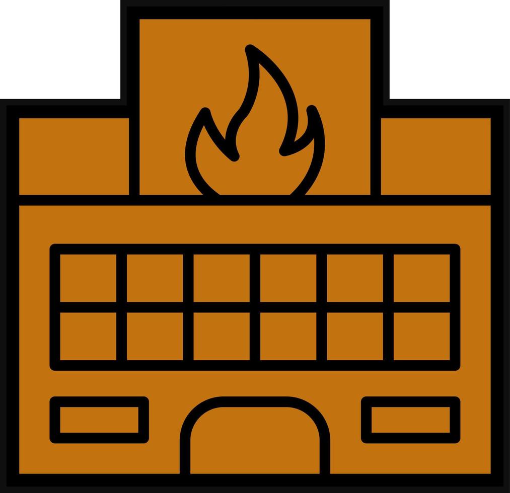 Fire Station Vector Icon Design