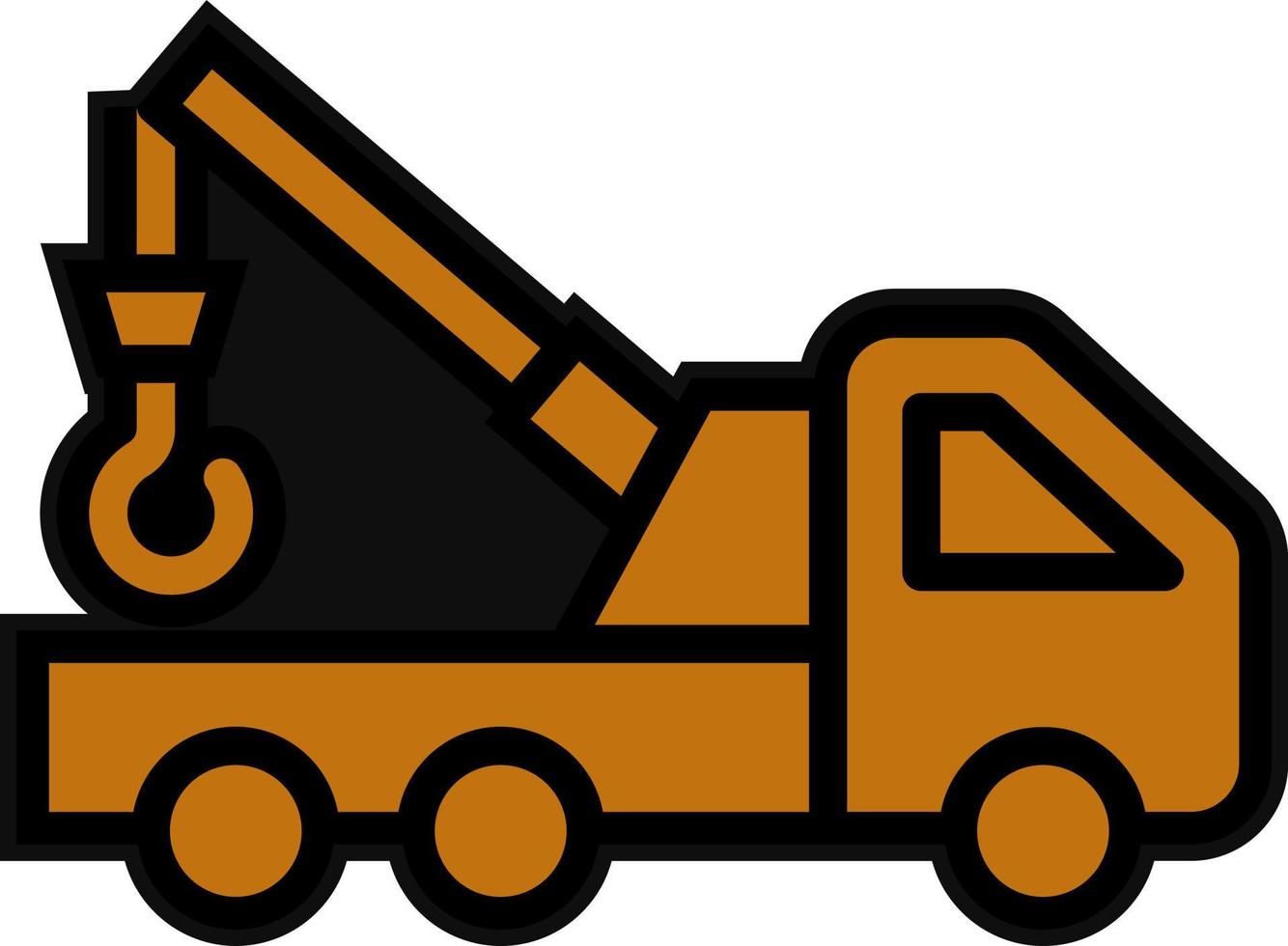 Tow Truck Vector Icon Design