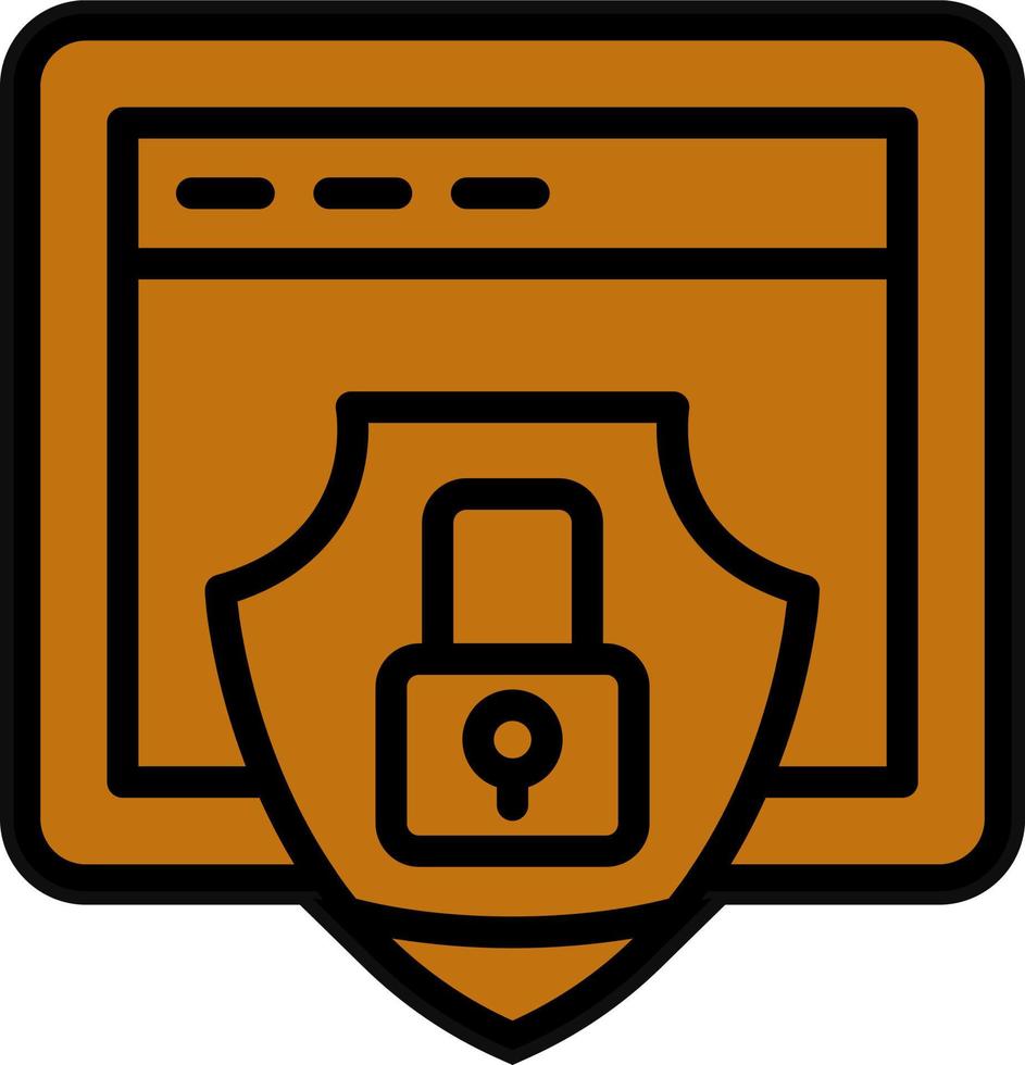 diseño de icono de vector de seguridad de sitio web